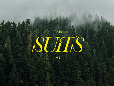 This Suits Me fog hiking lettering mountains outdoors pnw seattle typography washington