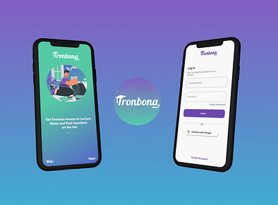 Tronbona - Student Learning App daily ui graphic design product design ui ui design ui ux user experience design ux ux design