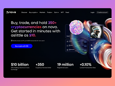 nova - Crypto Exchange Landing