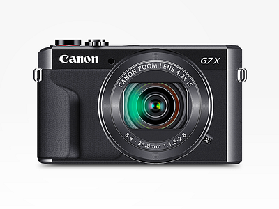 First Shot camera canon design illustration illustrator photoshop realistic skeuomorphic vector