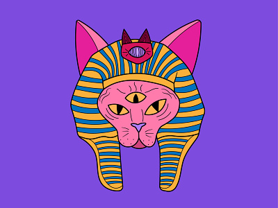 S.P.H.Y.N.X animals art catlife cats design egypt graphic design illustration ink pets pharaoh sketch sphynx vector