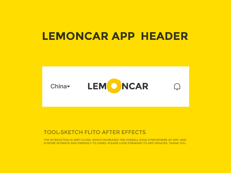 lemoncar app header ui ux 设计