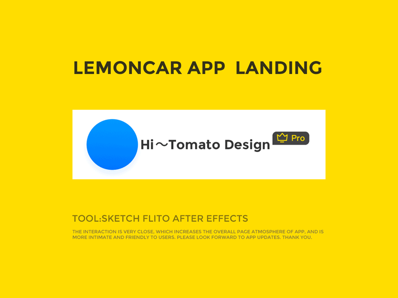 lemoncar app Landing ui ux 设计