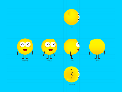 The cartoon image expression of Lemon Car ui 品牌 商标 插图 设计