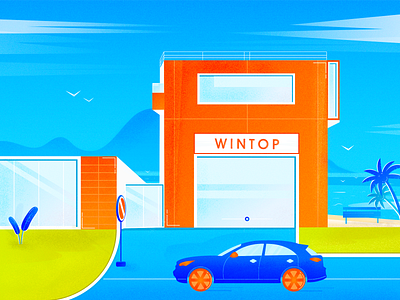 wintop Automobile 4S Store ui 品牌 插图 设计