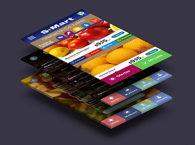 Mobile App Design for S-MART Super Market design mobile app ui ux web