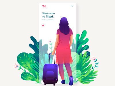 Travel girl app illustration app screens appscreen girl illustration splash screen travel illustration ui ui illustration vector website illustration