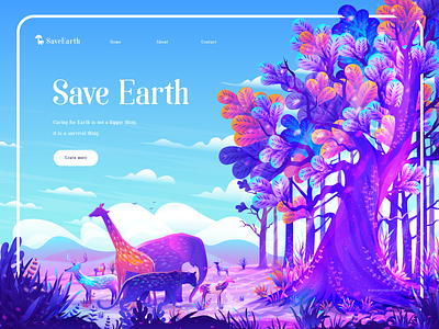 Save Earth Home Page Illustration