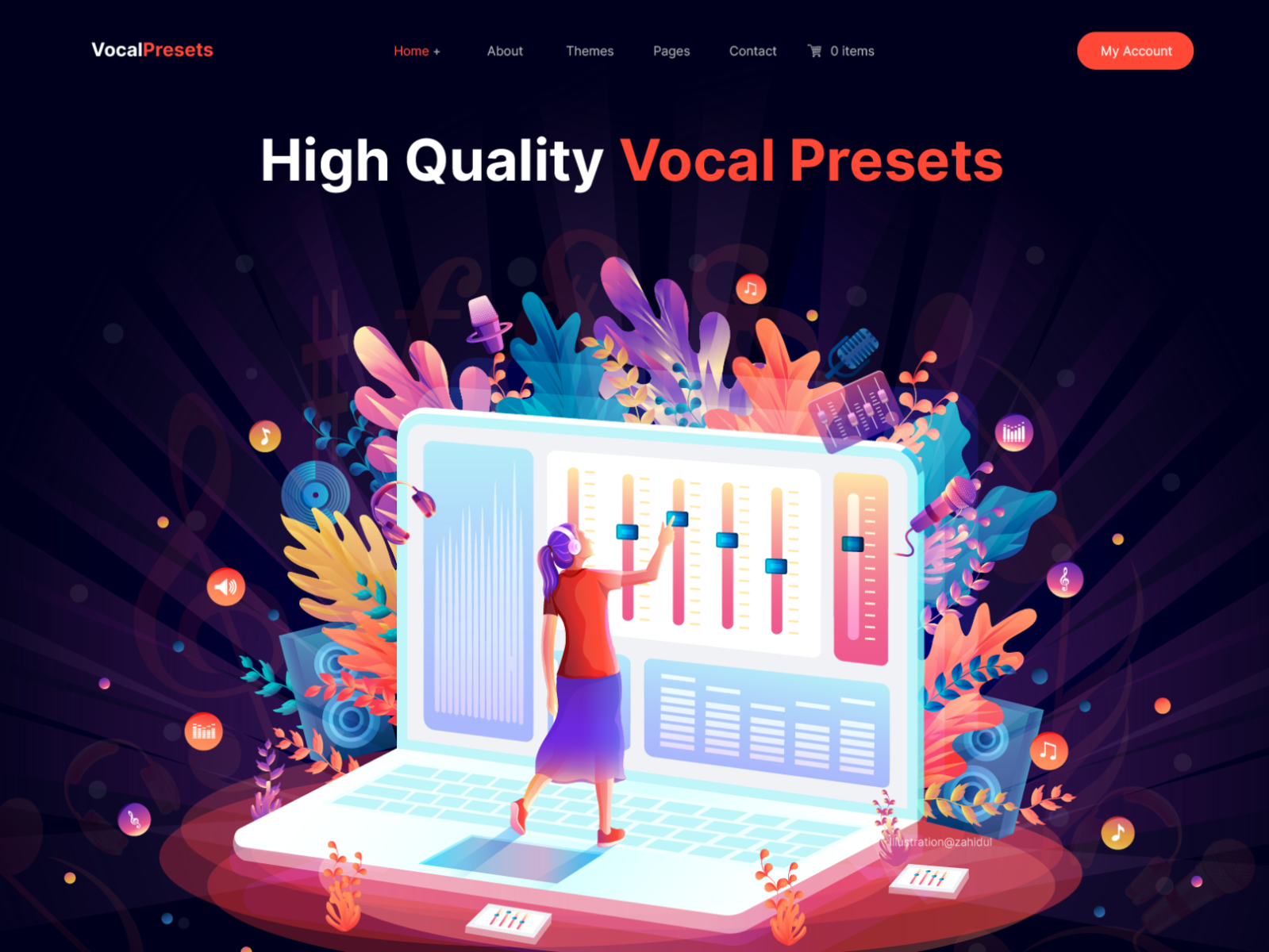 Music Illustration app illustration digital art hero image illustration home page illustration homepage illustration illustration illustration trend landing page illustration modern illustration music illustration poster singer illustration sound illustration tech illustration technology illustration ui illustration vocal illustration webpage illustration website illustration