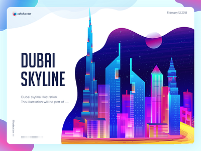 Dubai Skyline Illustration