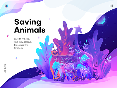 Saving Animals Illustration