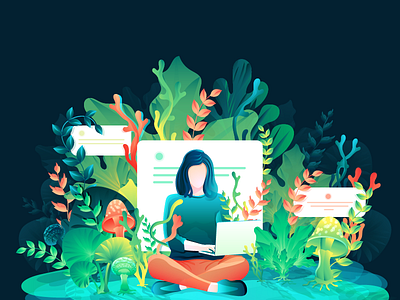 Hero image illustration for business page. by Zahidul on Dribbble