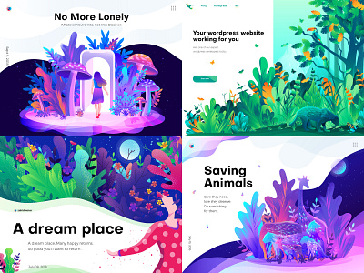 Top 4 of 2018 2018 trend colorful illustration digital art gradient illustration hero image illustration home page illustration illustration landing page illustration playful illustration ui illustration