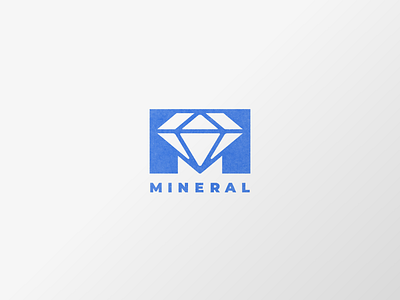 Mineral Logo appdesign branding diamond diamondlogo lettermarks lockup mineral print retro retrologo stamp texture vector vintagelogo