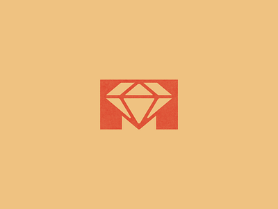 Mineral mark red appbranding branding diamond diamondlogo icon lettering logo mark mineral print red logo retro stamp vector