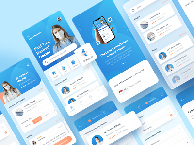 Doctor Appointment app appointment clean concept design doctor glass ios iphone minimal translucent ui