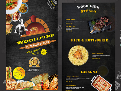 food menu wood fire ads banner banner banner design banners design graphicdesign logo logodesign menu design photoshop psd design psd mockup psd template