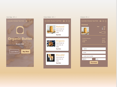 Peanut Butter Mobile App Design UI/UX