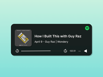 Podcast Widget UI Layout 2d branding card design graphic design layout podcast podcast widget ui ux widget