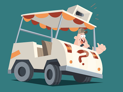 Take a ride with Soos! character golf gravityfalls soos vector vectorillustration