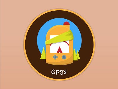 GPSY Patch Design forest gps hiker hiking lost navigation outdoor patch patchgame vector vector illustration woods
