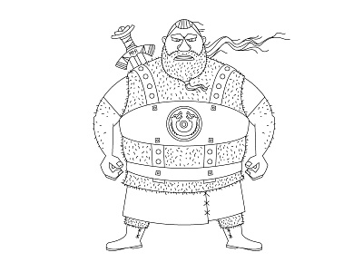 WIP Viking Ragnar adobe illustrator outline vector vector illustration viking weapon wip
