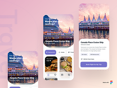 Travel App Design 2021 design 2021 trend airbnb booking app booking.com design challenge template tourism travel travel agency