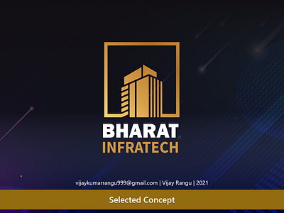 Bharat Infratech Logo Design of a real estate company branding design graphic design illustration logo minimal typography ui vector