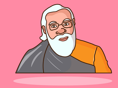 Narendra modi flat vector