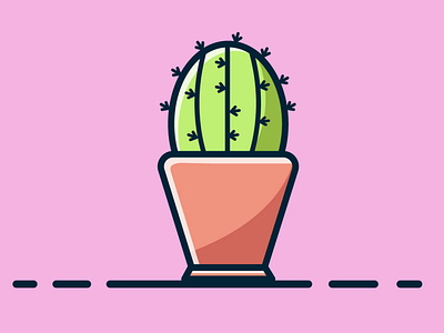 cactus plant illustration... adobe illustration art work cactus cactus illustration cute cactus cute illustration design digital art graphic design illustration plant vector illustration pot illustration