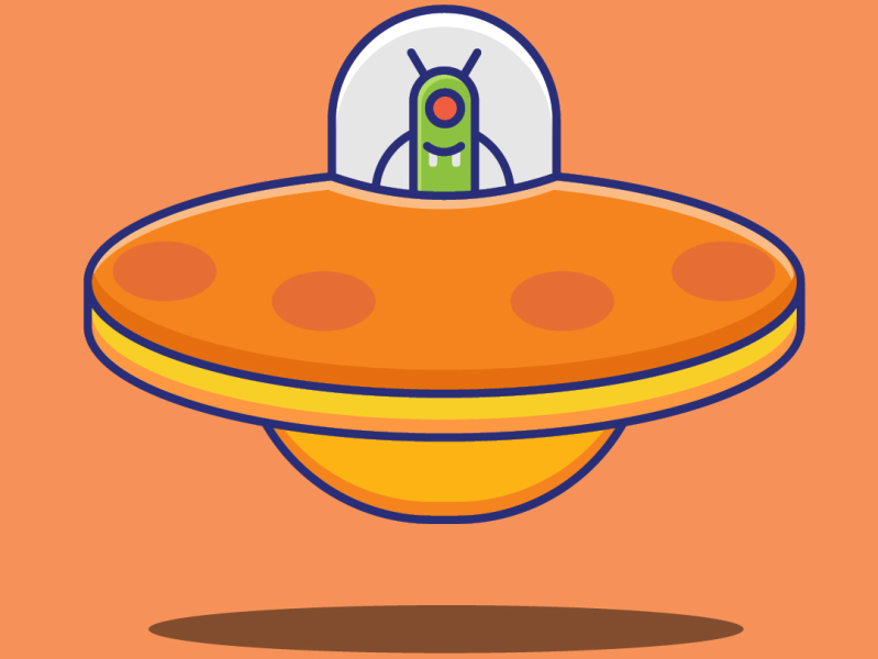 flying saucer cartoon