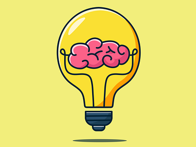 bulb idea illustration. brain bulb bulb idea creativity design idea idea icon illustration vector