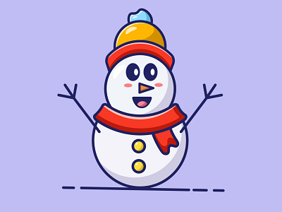 cute little snowman adobe illustration art work character design cold cute design graphic design ice illustration kawaii logo snow snowman snowmanillustration vector winter