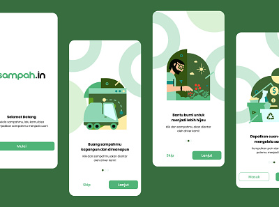 Sampah.in - Waste Management App mobile app sampah ui ui design uiux waste management app