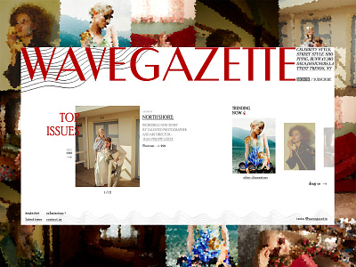 WAVEGAZETTE: fashion e-magazine concept (unofficial) clean design dribbble fashion interface lifestyle magazine magazine cover simple typogaphy ui web webdesign