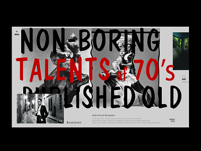 'NON-BORING' project v.1 artwork black white clean concept design dribbble editorial fashion gallery photography simple ui web