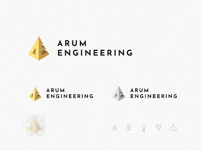 ARUM ENGINEERING_ Logo development 3d branding engineering logo graphic design logo logo construction logo design premium logo