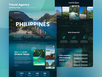 Travel Agency Landing Page UI Design branding graphic design illustration landing page sea travel travel agency ui ui design vector web design