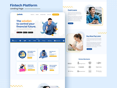Fintech Company Landing Page UI Design branding fintech graphic design illustration landing page logo ui ux web web design
