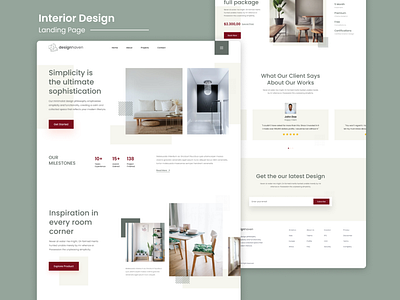 Interior Design Company Landing Page UI Design