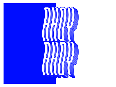 Ahoy Ahoy! ahoy blue branding graphic design graphic art illustration illustrator logo minimal typo typography