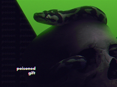 Poison green poison skull snake