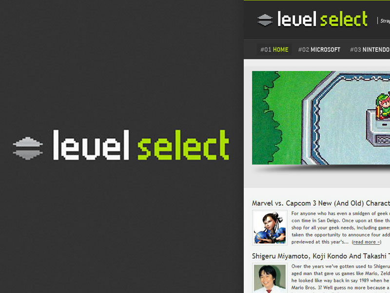 Level Select wodpress design css html website