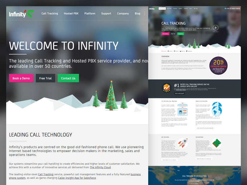 Infinity Chistmas website css html christmas