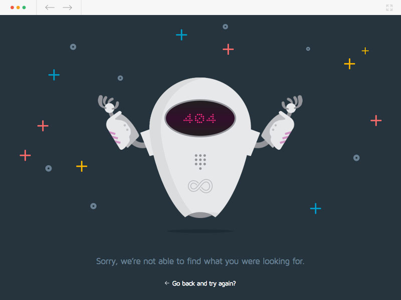 Infinity 404 error page 404