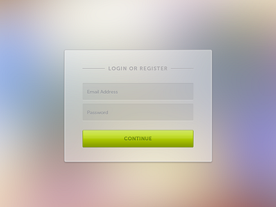 Login Form by Chris Annetts on Dribbble