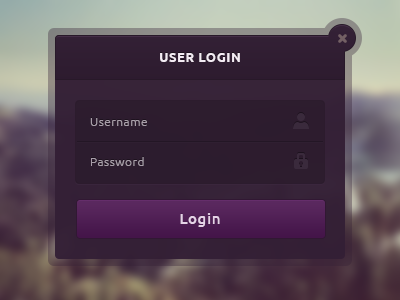 Login Modal [Freebie] border button close form free icons login modal overlay psd purple ui