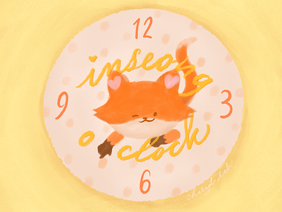 Inseong O'Clock animal art cute cute animal cute art cute illustration design fox illustration