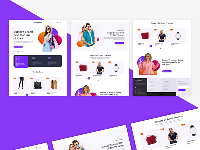 E-Commerce Landing Page Design adobe xd design ecommerce website ecommercehomepage ecommercelandingpage figma landingpage onlineshopingwebsite photoshop portallandingpagedesign ui uiux webpage