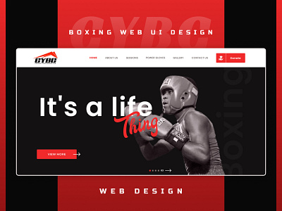 CYBC-Boxing Web UI Design. adobe xd app designer appdesign boxing web branding design figma illustration logo ui uiux webui webux
